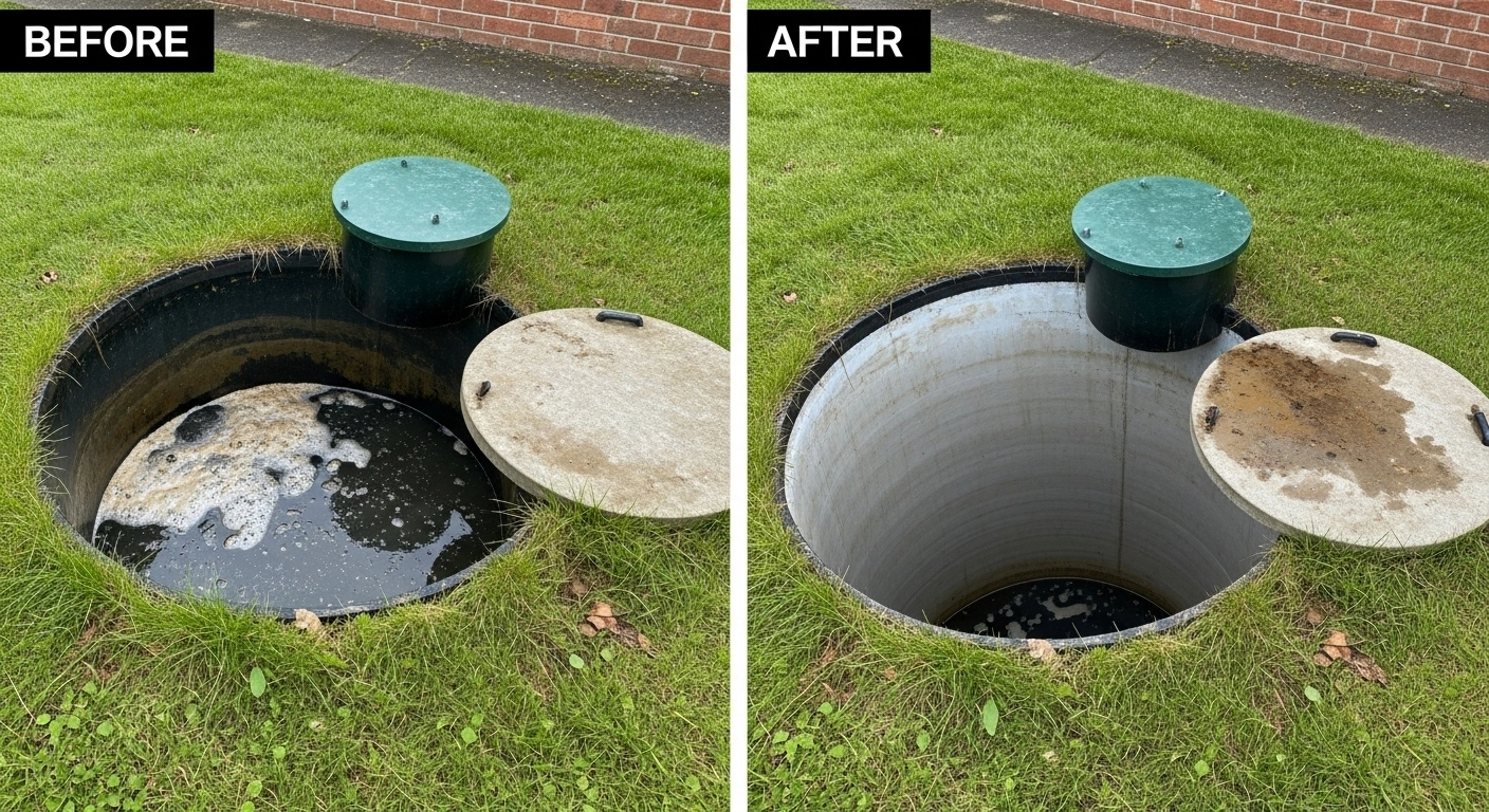 Before and After Septic Tank Pumping in Blue Springs MO